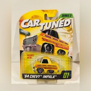 CAR TUNED MGA 1/64 '64 Chevrolet Impala Lowrider #01 Mainline Series 3 Yellow